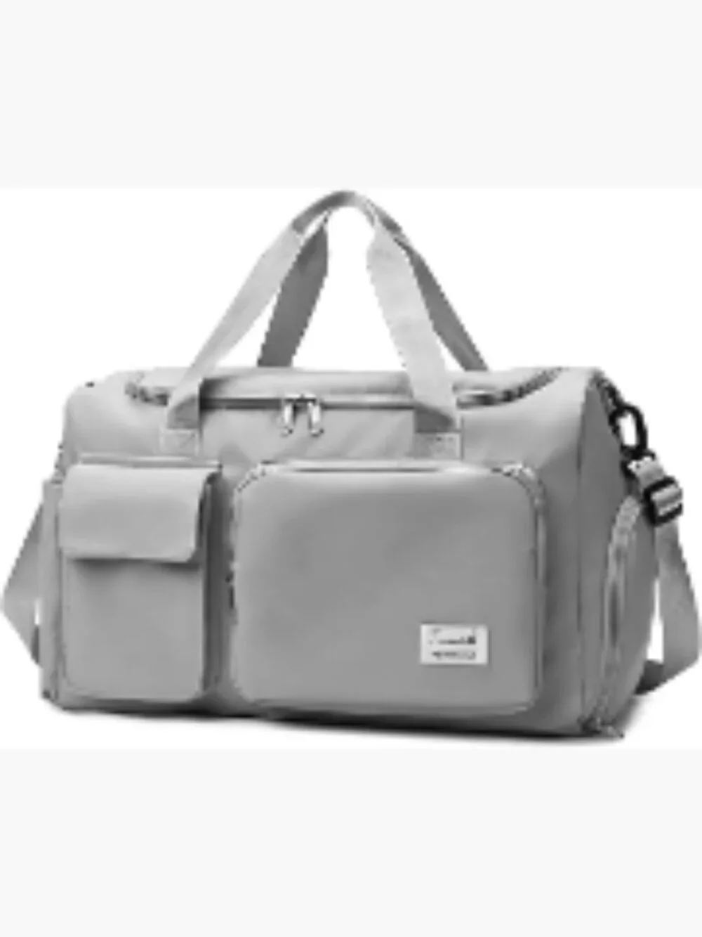 Nylon Gym Duffel Bag with Shoe Compartment and Wet Dry Pocket, Weekender Travel